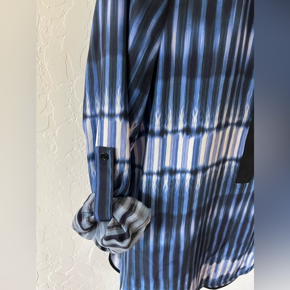 Vince| Silk Ombre Striped Long Sleeve Blouse, Size 8••• - Picture 7 of 14